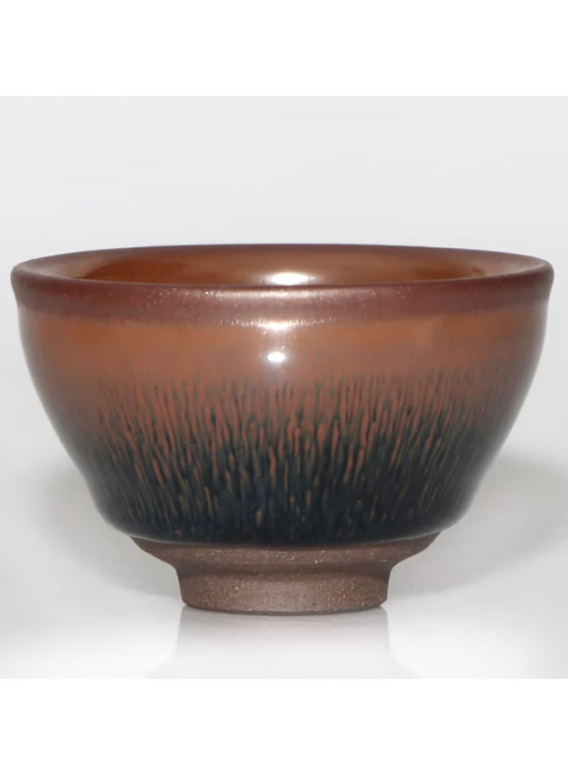 Jingke Jianzhan Tea Cup  Original Ore Glaze Exquisite One-mouth Cup , Golden Rabbit Hair Small Bundle 6.8x4.5 cm - Image 1