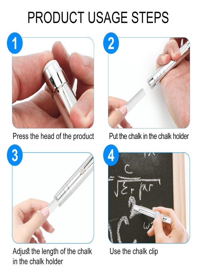 Siutaga 5Pcs Aluminum Chalk Holder Set for Chalkboard Writing, Painting and Teaching - Durable & Rust-Proof Chalk Clip Clutch - Image 3