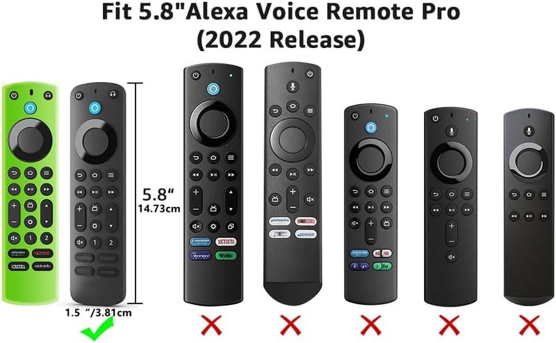 Climberer [3 Pack] Voice Remote Pro Remote Cover case Compatible with All New Alexa Voice Remote Pro, Glow in The Dark with Lanyard for remotes Updated in The Second Half of 2022 - Image 2