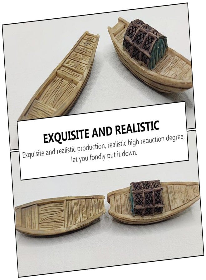 Amosfun 8Pcs Miniature Boat Figurines Set for Dollhouse Ocean Beach Micro Landscape Decoration and Zen Garden Accessories - Image 4