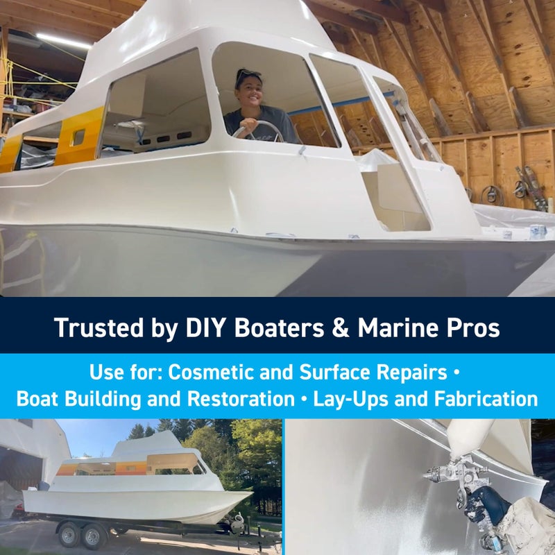 TotalBoat Marine Gelcoat for Boat Building, Repair and Composite Coatings (White, Quart with Wax) - Image 3