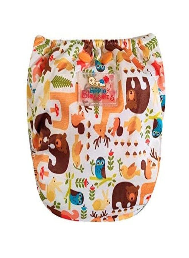 Apple Blossoms Reusable Cloth diaper for babies 3M to 3Y | CPSIA Certified 300+wash |Washable & Adjustable Snap Button | pack includes 1 Diaper with 2 organic Bamboo cotton inserts - Image 3
