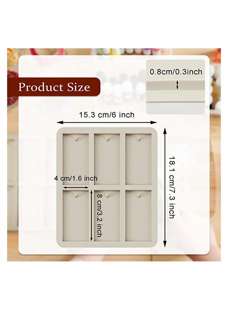 KASTWAVE 3 Pieces Silicone Wax Sachet Molds Rectangular Silicone Resin Molds Keychain Wax Mold Rectangle Epoxy Casting Mold with Hanging Hole for DIY Jewelry Making Pendant Crafts Decoration - Image 2