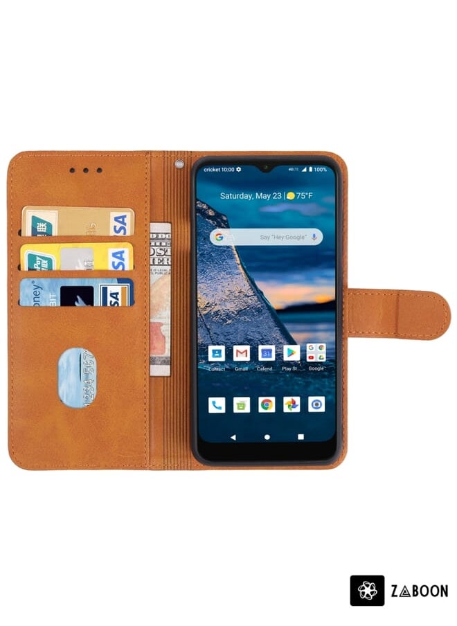 Green Tiger - Leather Phone Case For Nokia C5 Endi(Brown) - Image 1