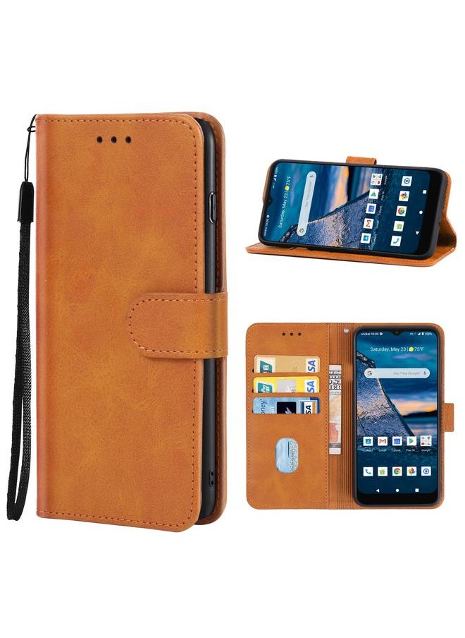 Green Tiger - Leather Phone Case For Nokia C5 Endi(Brown) - Image 1