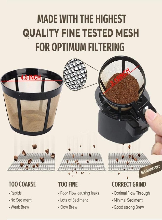 Sesama Reusable Coffee Basket Filter,12 Cup Replacement Filters Compatible with Hamiltion Beach 2-Way Brewer Coffee Maker Models 49980A, 49980Z, 47650, 49933, 2PCS Single Serve & 8-12 Cup Basket Filter- 3in1 - Image 4