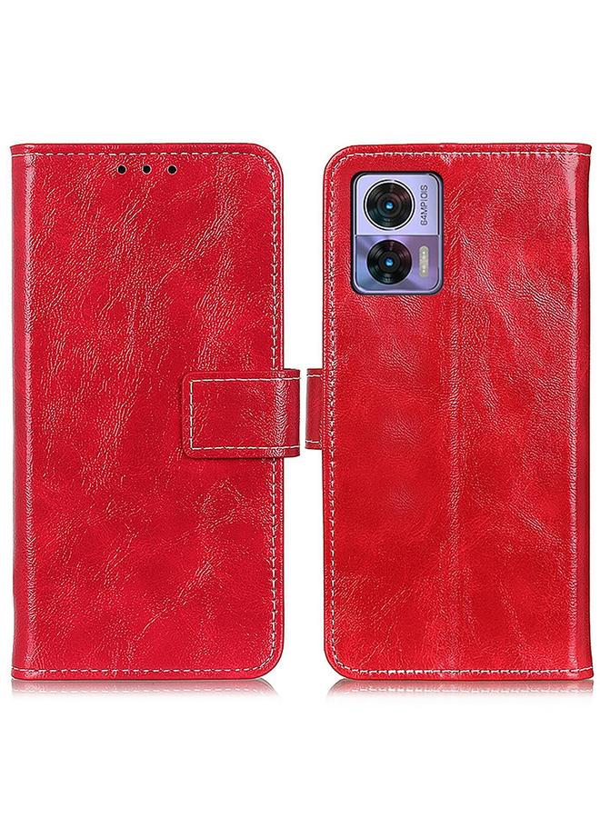 إيروريكس جراب لهاتف موتورولا إيدج 30 لايت / إيدج 30 نيو ريترو مصنوع من الجلد بتصميم حصان مجنون - Image 1