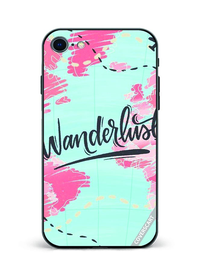 Protective Case Cover For Apple iPhone 8 Wanderlust Design Multicolour