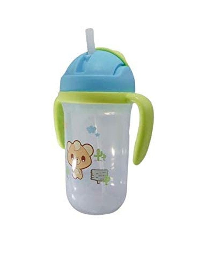 APLAM CHAPLAM Baby Cute Stylish Bpa Free Unbreakable Sippy Cup (Sipper Kids Mug) Straw Sipper Infant PP Water/Juice Training Gravity Sipper Cup with Handles 330ml (Green) - Image 1