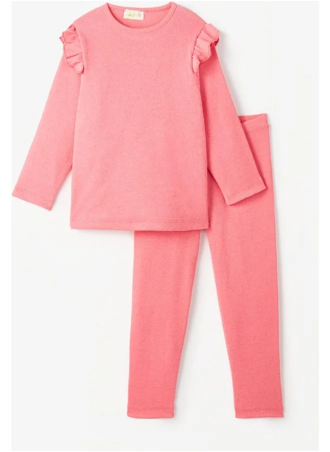JUNE June Girl's Ribbed 2-Piece Set