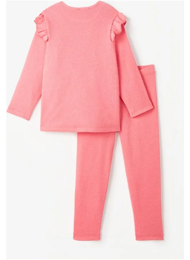 JUNE June Girl's Ribbed 2-Piece Set