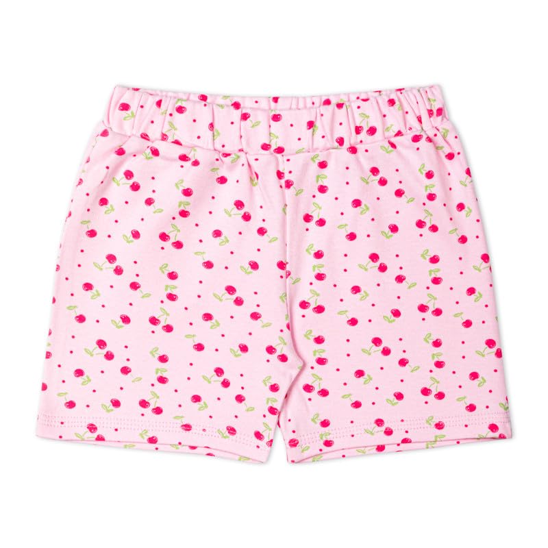 ARIEL Printed Cotton Vest with Shorts for Baby Boys and Girls | Infant Kids Casual Summer short Clothing Set (Pink Cherry_0 Months -3 Months) - Image 4