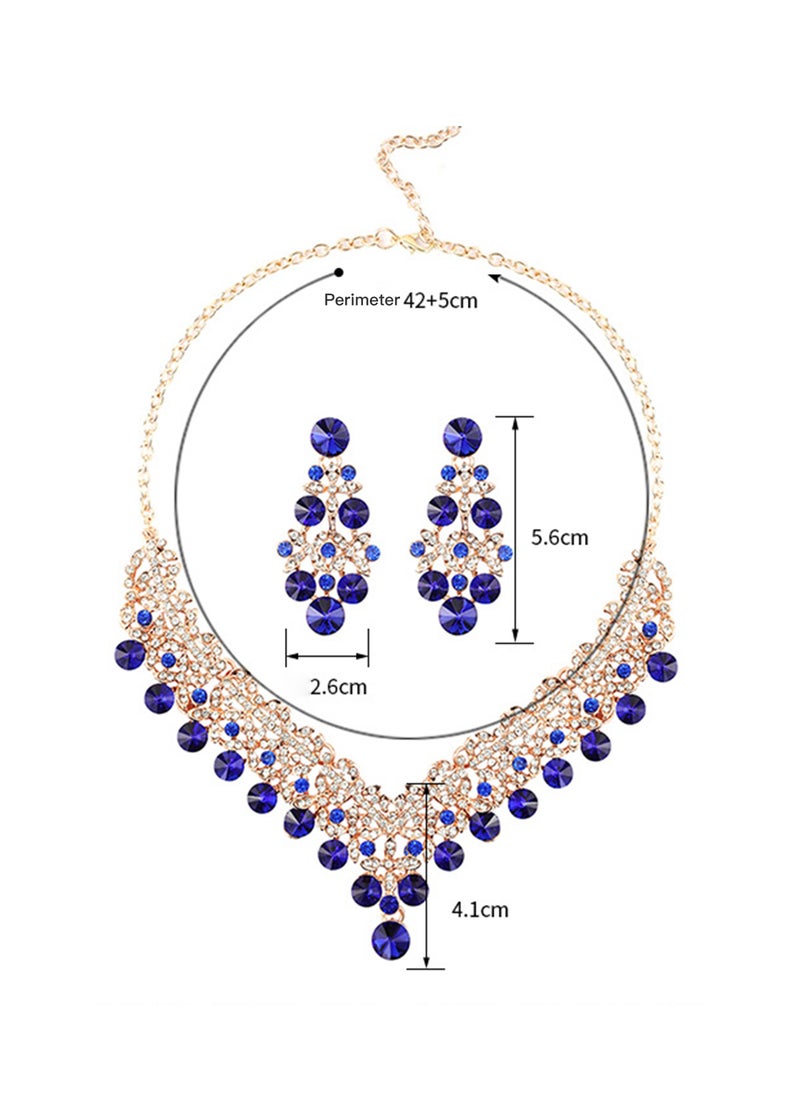 Sharpdo 2-Piece Elegant Retro Necklace and Earrings Set - Image 4