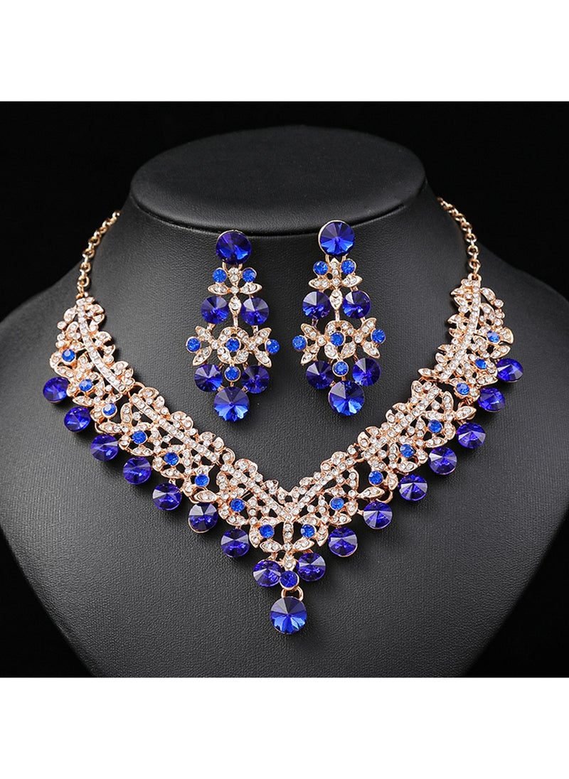 Sharpdo 2-Piece Elegant Retro Necklace and Earrings Set - Image 2