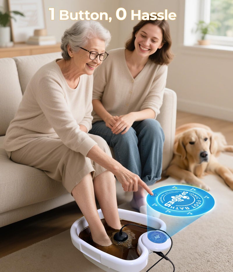 SPATOES Ionic Foot Detox Machine 3.0, Foot Spa at Home detox, Ion Detox Foot Bath Cleanse Machine to Remove Toxins -2 Arrays, 15 Disposable Foot Bath Liners, Detox Sea Salt, Upgraded Durable Basin - Image 5