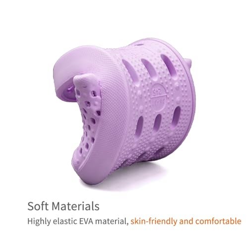 Xomiboe Shower Shoes Women Non Slip Shower Slippers Sandals Slides With Holes for College Dorm Bathroom Girls Comfortable Bath Spa Gym Cute Flip Flops (Purple,EU 36-37) - Image 3