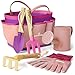Kinderific Gardening Set Tool Kit for Kids STEM Includes Tote Bag Spade Watering Can Rake Fork Trowel and Gloves Princess Pink - Image 3