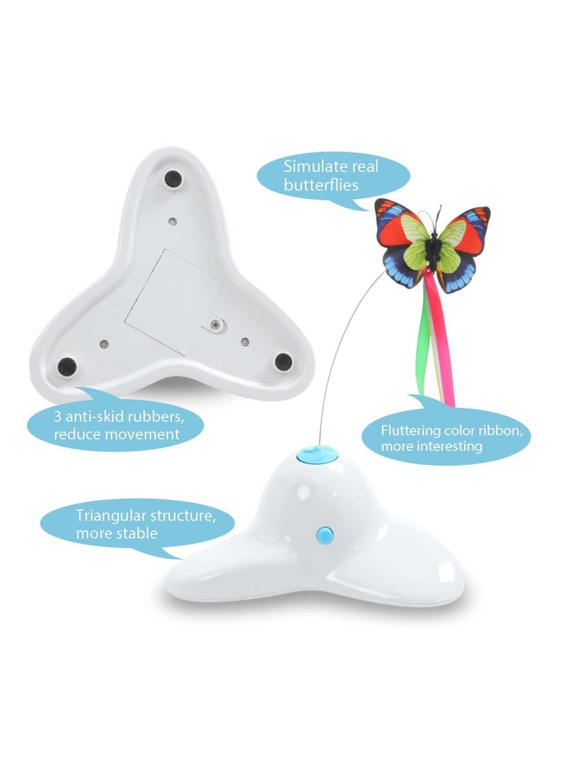 KASTWAVE Cats Toys, Cat Toys Interactive for Indoor Cats Adult Kitten, Electric Kitten Toys, Automatic Rotating Butterfly Cat Toy for Chasing, Interactive Kitten Toys Gifts - Image 2