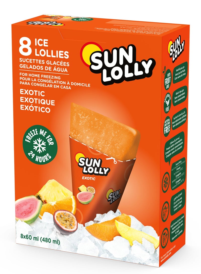 Sunlolly Exotic Lolly for Home Freezing 60ml x 8 - Image 1