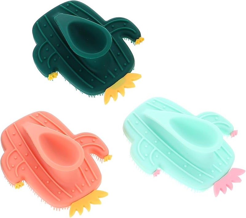 3Pcs Silicone Facial Brush For Women Soft Exfoliating Massage Skin Cleaner Multi Color - Image 2