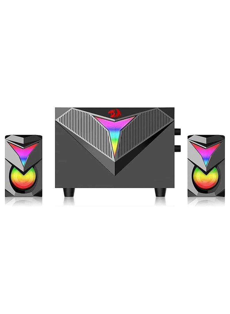 Redragon GS700 Toccata RGB 2.1 Gaming Subwoofer Speakers – Aux 3.5mm Stereo Surround – Heavy Bass sound loudspeakers for computer PC - Image 5