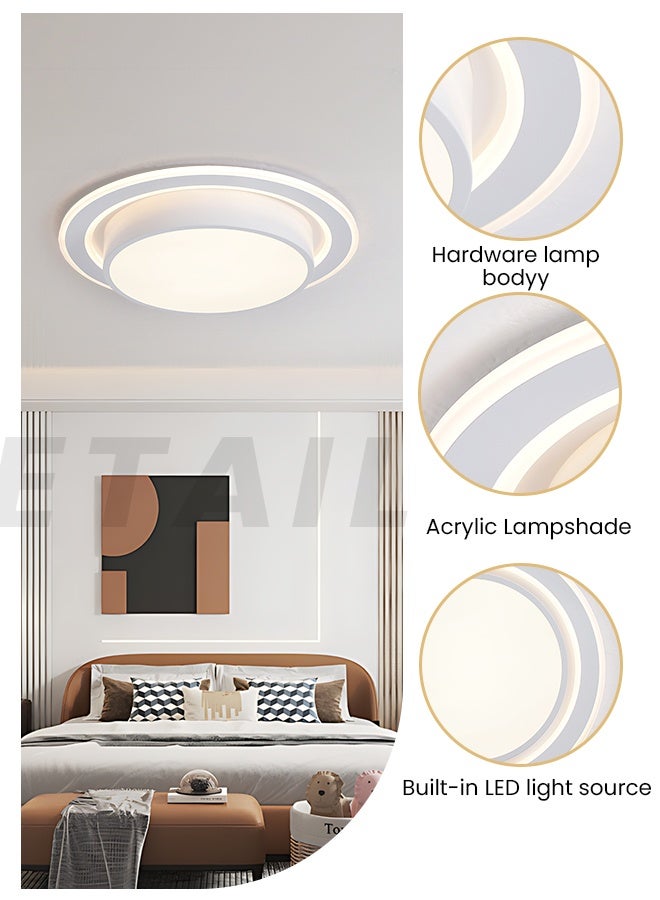 YATAI LIGHTING Modern Round LED Ceiling Light, 140W Built-In LED Fixture with Three-Color Dimming (3000K-6000K) and Switch Control for Bedroom, Dining Room, Hall, and Study,47cm - Image 4