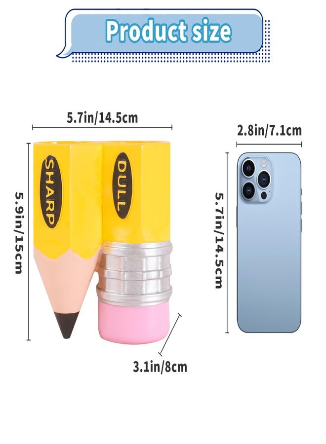 FYXMI Pencil Dispenser for Classroom, Sharp Dull Pencil Holder for Classroom For Library, Study Room, Children's Day, Back-To-School Student Gift (Yellow) - Image 2