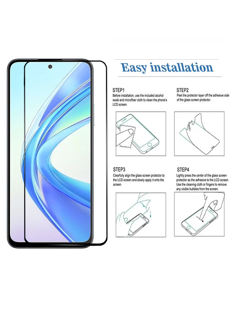 Generic - Honor X7b Screen Protector - Edge to Edge Tempered Glass Screen Protector Black, High Transparency, Delicate Touch, Anti-Explosion, Smooth Arc Edges, Easy Installation - Image 1