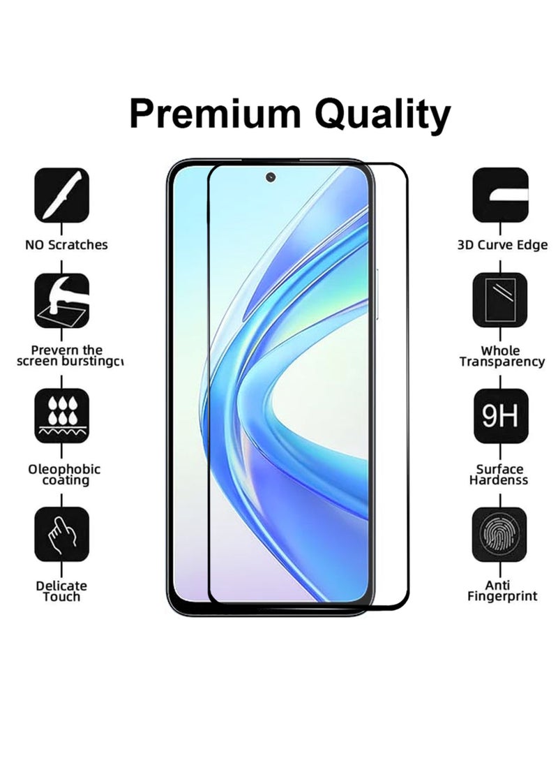 Generic - Honor X7b Screen Protector - Edge to Edge Tempered Glass Screen Protector Black, High Transparency, Delicate Touch, Anti-Explosion, Smooth Arc Edges, Easy Installation - Image 1
