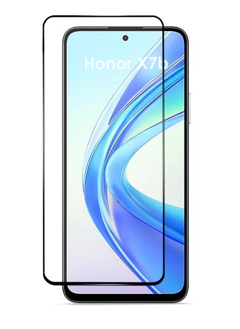 Honor X7b Screen Protector - Edge to Edge Tempered Glass Screen Protector Black, High Transparency, Delicate Touch, Anti-Explosion, Smooth Arc Edges, Easy Installation