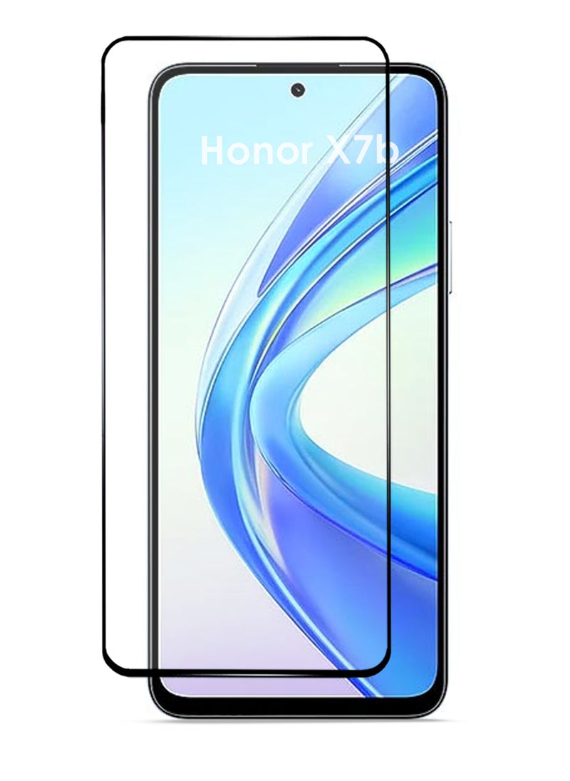 Generic - Honor X7b Screen Protector - Edge to Edge Tempered Glass Screen Protector Black, High Transparency, Delicate Touch, Anti-Explosion, Smooth Arc Edges, Easy Installation - Image 1