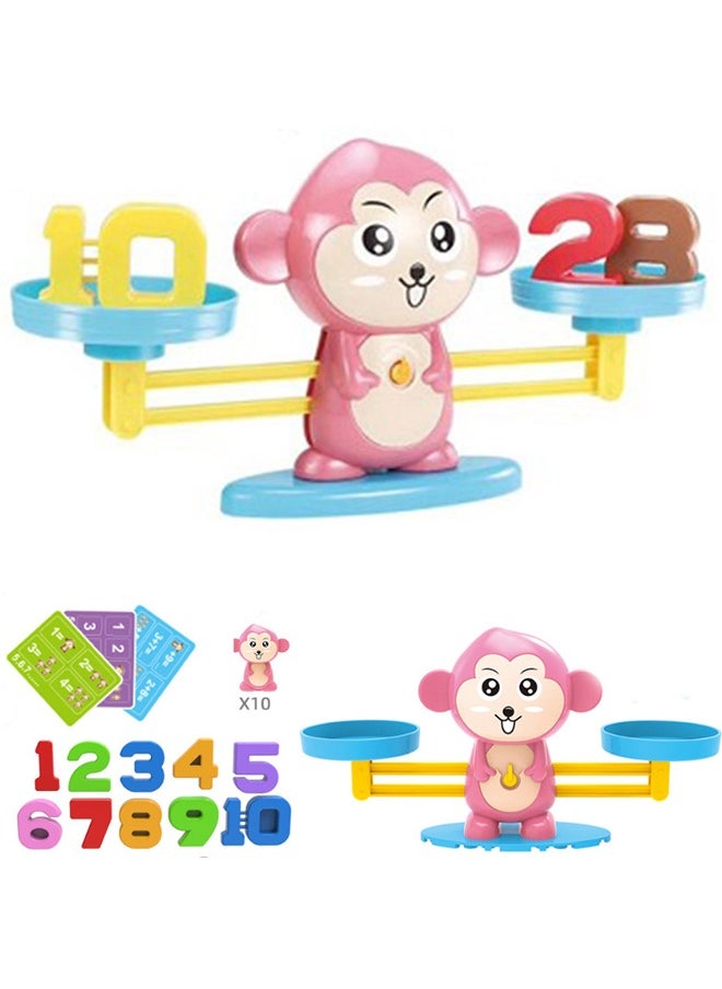 Monkey Number Balance Educational Counting Tool -Learning Toy for Kids Set with Colorful Monkeys Number Blocks 1-10, 30 Double-Sided Activity Cards, Scale & Stand - Ideal for Home, School & Tutoring​ ﻿  - Image 4