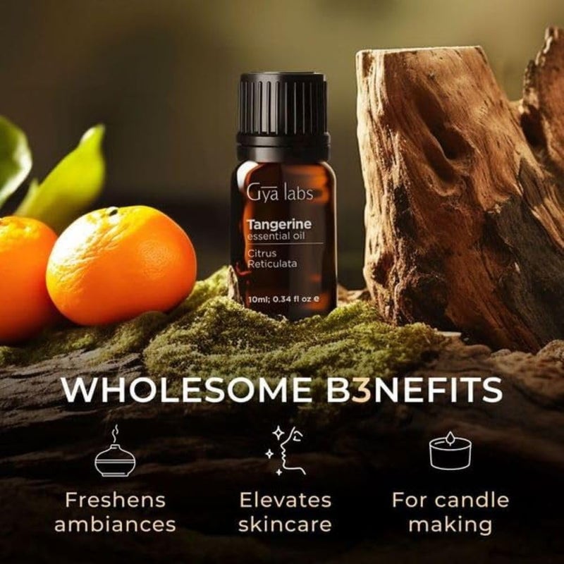 Gya Labs Tangerine Essential Oil for Diffuser - 0.34 Fl Oz - 100% Pure Natural Tangerine Oil for Skin, Massage, DIY Fragrances & Candle Making - Zesty Sweet & Fresh Scent Aromatherapy - Image 5