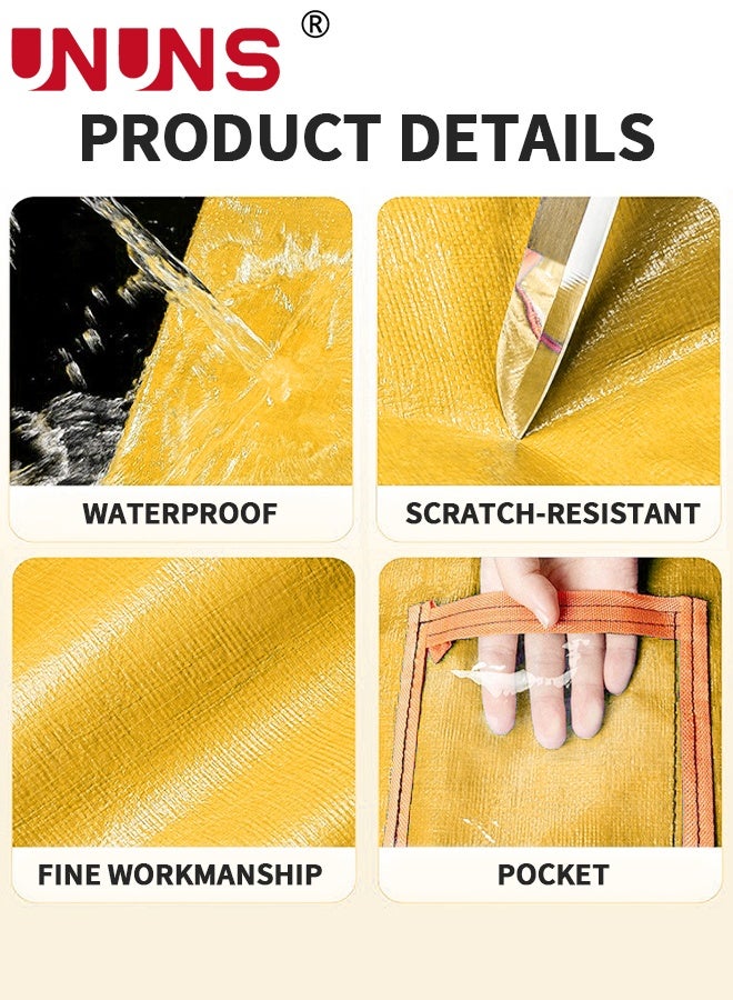 UNUNS Large Capacity Moving Bags,1Pc 250L Waterproof Storage Bins With Drawstring And Visual label for Bedding,Clothes,and More,Ideal for Home Organization and Relocation,50x50x100cm,Black Yellow - Image 4