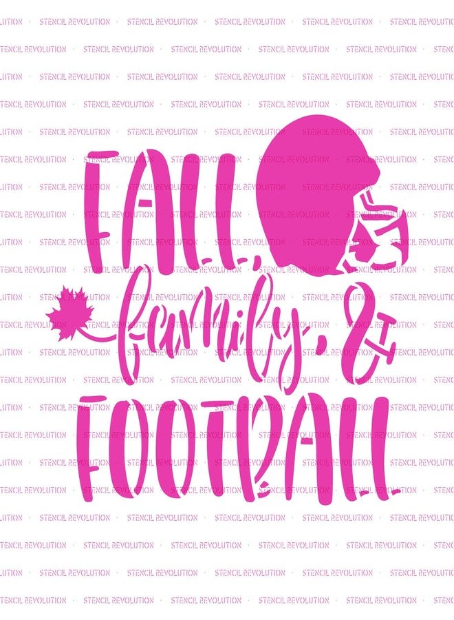 Stencil Revolution Fall Family Football Stencil - Family Stencil, Mylar Stencil, Fall Craft, Fall Stencils, Family Stencils - Image 5