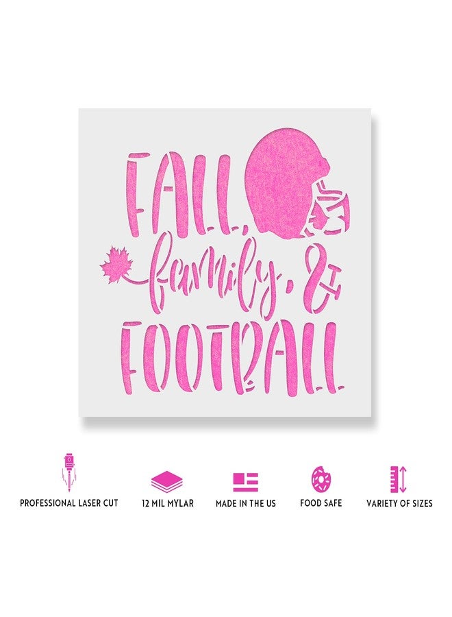 Stencil Revolution Fall Family Football Stencil - Family Stencil, Mylar Stencil, Fall Craft, Fall Stencils, Family Stencils - Image 2