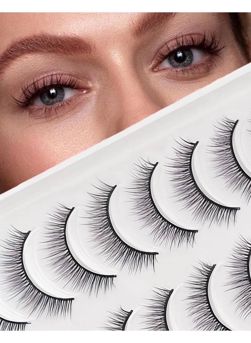 JOSQUEWNN 10 Pairs False Eyelashes Set, Natural Look False Eyelashes, Lightweight And Natural To Enhance Eye Makeup Charm, Long-Lasting Smudge-Proof, Suitable For Daily And Party Occasions. - Image 2