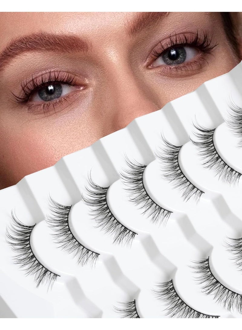 JOSQUEWNN 10 Pairs False Eyelashes Set, Natural Look False Eyelashes, Lightweight And Natural To Enhance Eye Makeup Charm, Long-Lasting Smudge-Proof, Suitable For Daily And Party Occasions. - Image 1