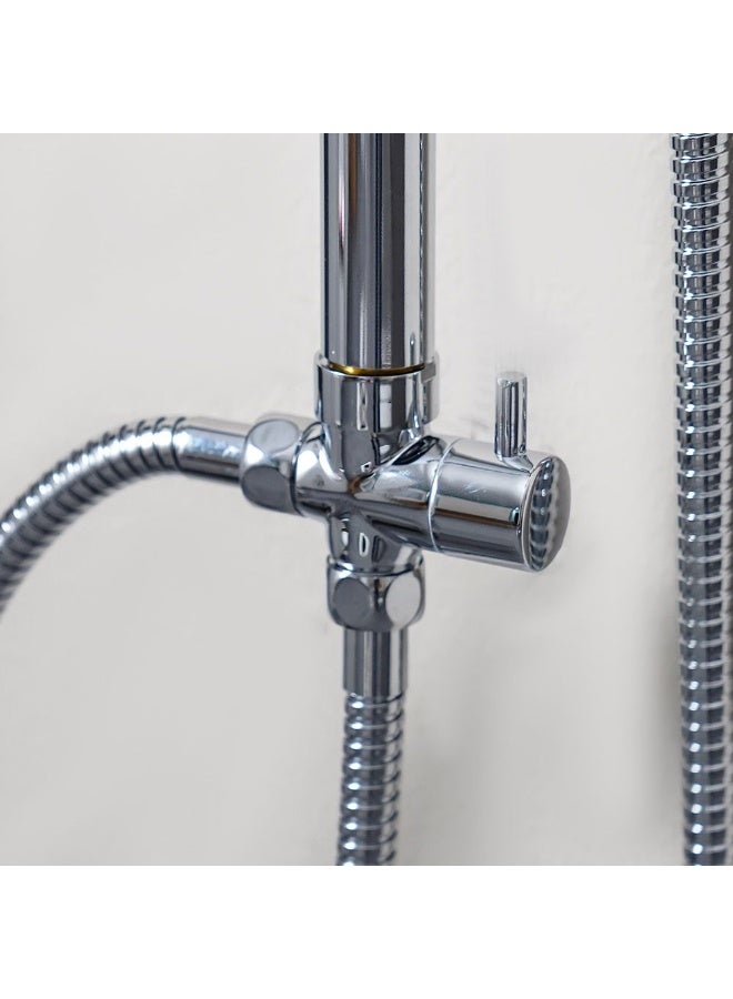 Milano Alyssa Shower Column, Chrome, Stainless steel with Stainless Steel and Acrylic, Bathroom Shower Fixture For Daily Bathing - Image 5