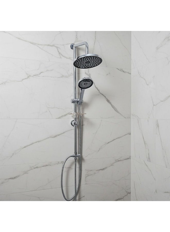 Milano Alyssa Shower Column, Chrome, Stainless steel with Stainless Steel and Acrylic, Bathroom Shower Fixture For Daily Bathing - Image 1