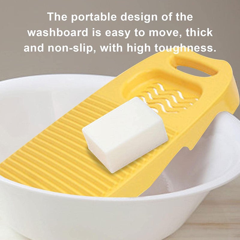 kesig Mini Hand Wash AntiSkid Laundry Water Saving Washboard Scrubbing Pad for Kid Clothes Shirts Hand Towels for Home with Soap Holder - Image 3
