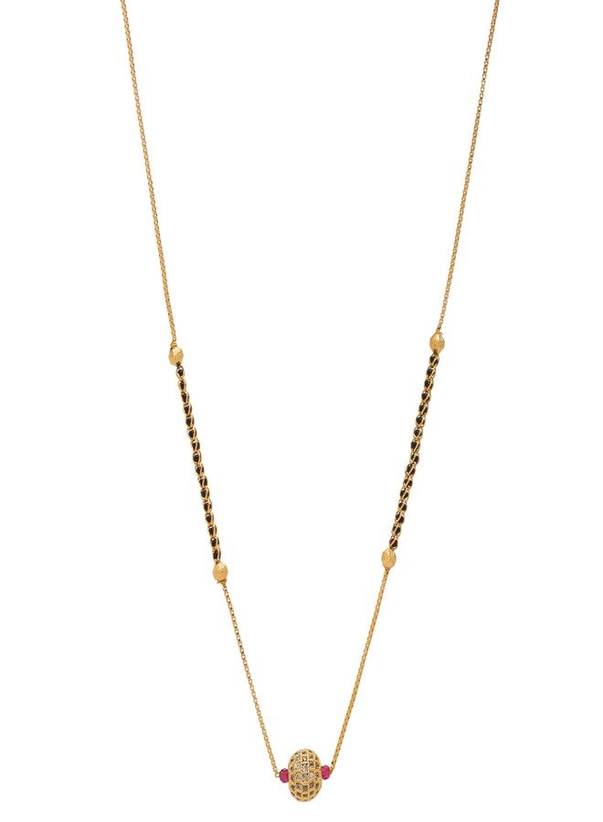 Heeva Creation Stylish Black Beads Mangalsutra With Pendant For Women.Colour-Multi,Pack Of 1. - Image 1