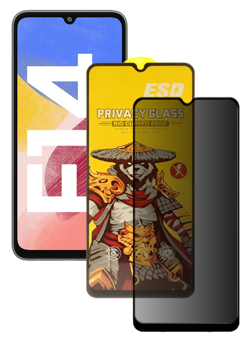 ESD Tempered Dustproof Privacy Glass Screen Protector Compatible For Samsung Galaxy F14 - Image 1