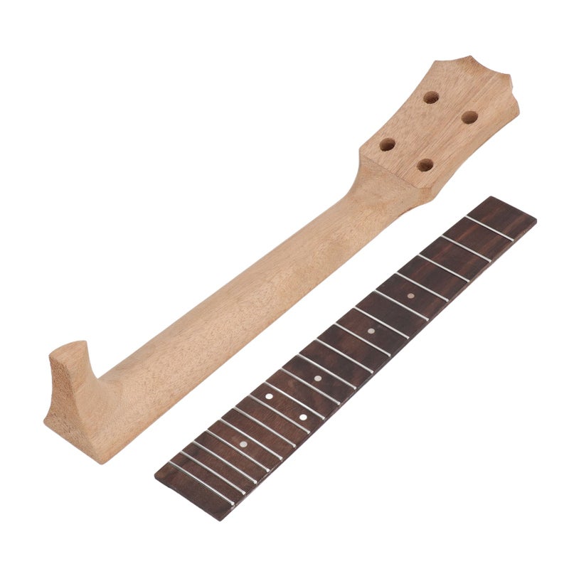 Ukulele Fretboard Neck Set Rosewood Okoume Wood Fingerboard Replacement for 4 String Musical Instrument 26in - Image 3
