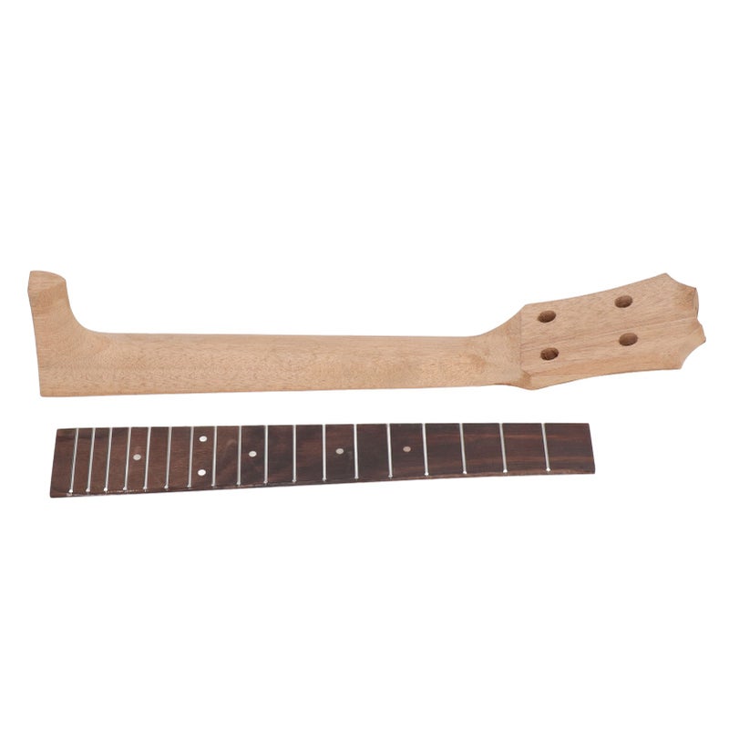 Ukulele Fretboard Neck Set Rosewood Okoume Wood Fingerboard Replacement for 4 String Musical Instrument 26in - Image 4