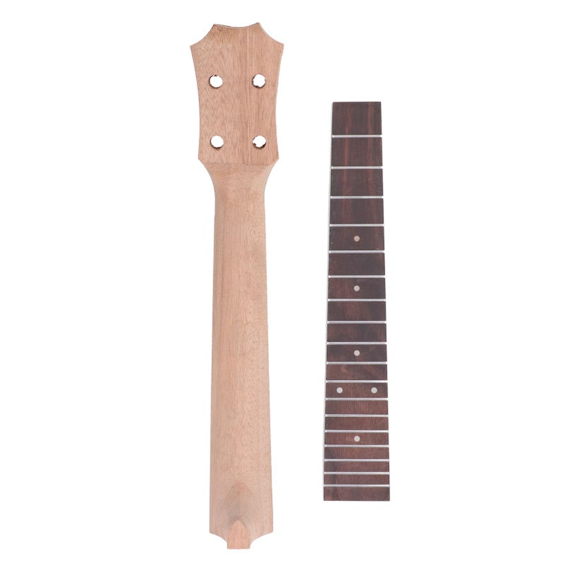 Ukulele Fretboard Neck Set Rosewood Okoume Wood Fingerboard Replacement for 4 String Musical Instrument 26in - Image 1