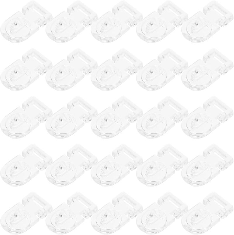 50Pcs Clear Acrylic Hinge Hasp Jewelry Box Lock Cabinet Hardware Storage Accessories - Image 2