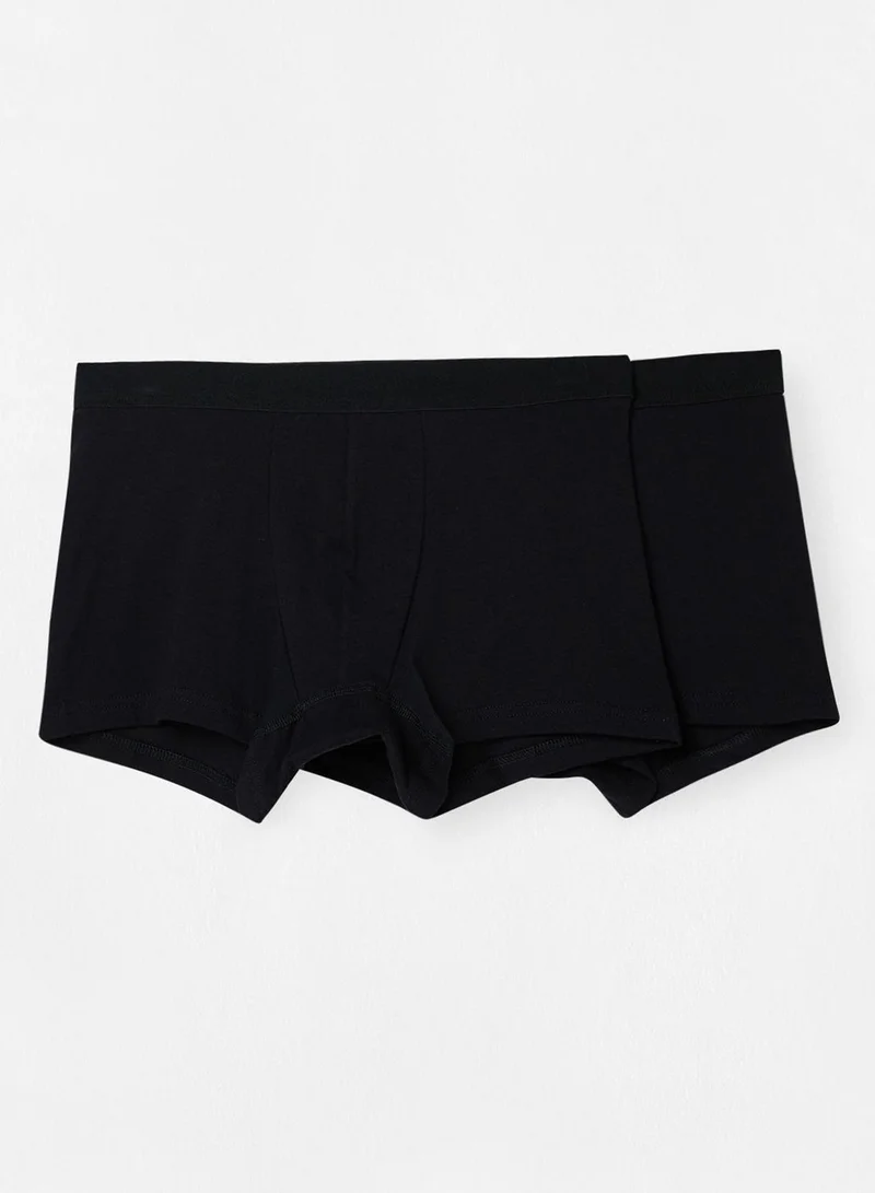 Mango Man Solid Trunks (Pack Of 2)