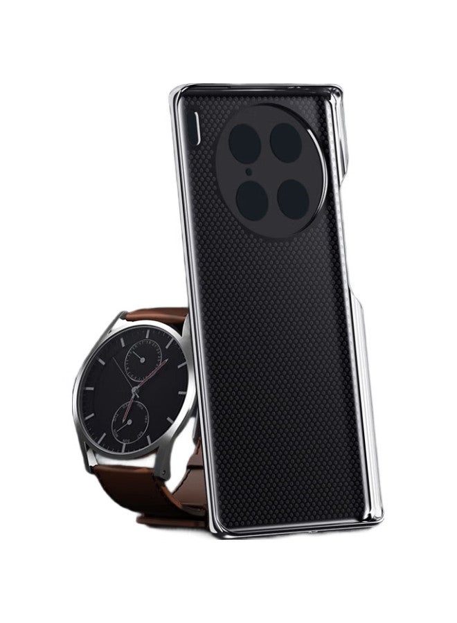 Kmaxai Vivo X90/X90S Phone Case, Genuine Leather Slim Protective Cover, Full Lens Protection, Scratch-Resistant, Shockproof, Luxury Trendy, Skin-Like Feel, Business Leather Case For Men And Women, Black - Image 1