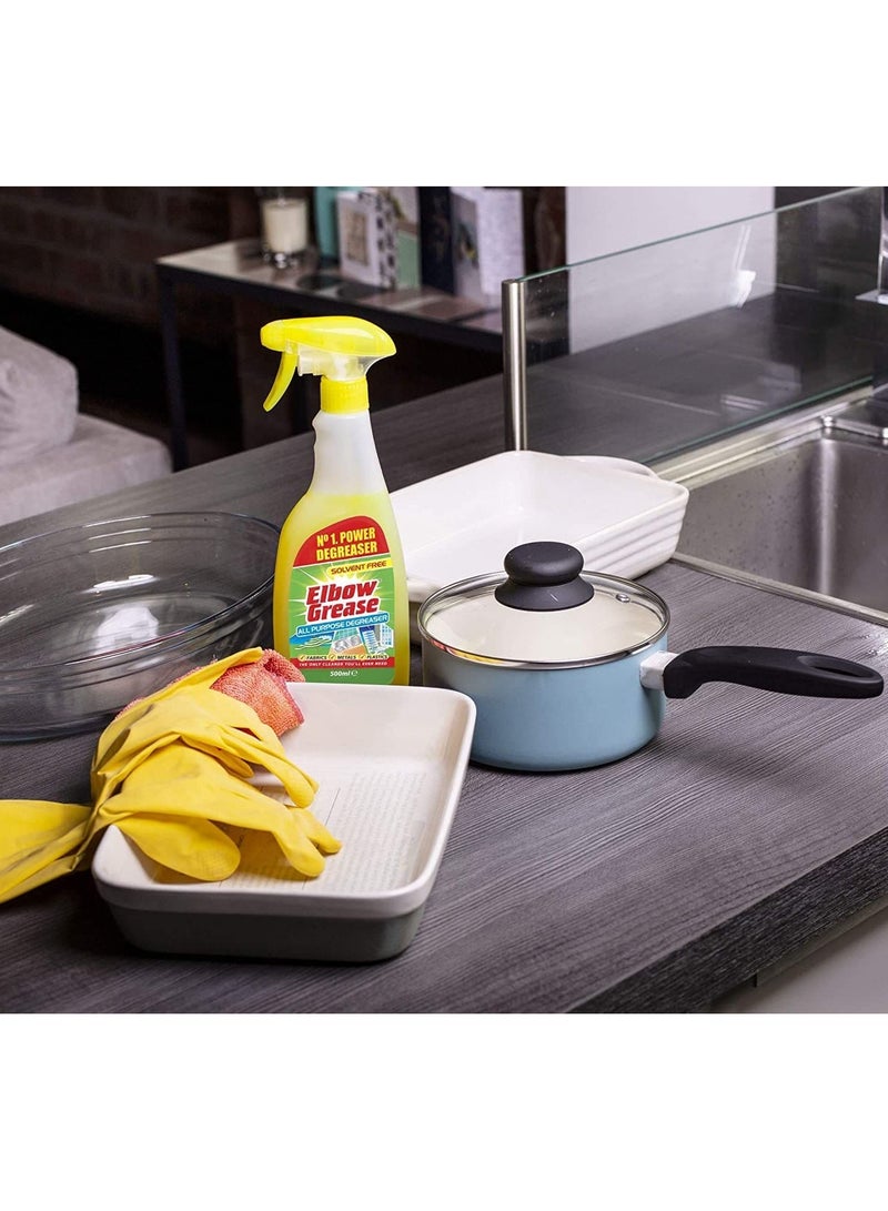 Elbow Grease All Purpose Degreaser Spray 500ml Powerful Kitchen Cleaner for Oven, Hob & Grill Removes Tough Grease, Oil & Stains Multi Surface Household Cleaning Spray - Image 4